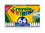 Crayola Washable Marker Set, School Supplies, Gel Markers, Window Markers, Broad Line Markers, 64ct