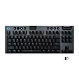 Logitech G915 TKL Tenkeyless Lightspeed RGB Mechanical Gaming Keyboard, Low Profile Switch Options, Lightsync RGB, Advanced Wireless and Bluetooth Support – Tactile