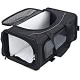 Petsfit Foldable Pet Travel Carriers, Airline Approved Cat Carriers Dog Carriers for Kittens,Puppies,Rabbit,Hamsters,Two-Way Placement on Plane,Washable