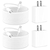 [Apple MFi Certified] iPhone Fast Charger, Rombica 2 Pack 20W USB C Power Delivery Rapid Wall Charger Plug with 6FT Type C to Lightning Quick Charging Data Sync Cord Compatible for iPhone/iPad/AirPods