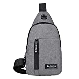 Crossbody Sling Bag, Waterproof Sling Backpack Bag with USB Charging Port, Multipurpose Crossbody Chest One Shoulder Outdoor Travel Hiking Daypack