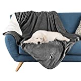 Waterproof Pet Blanket Collection– Reversible Throw Protects Couch, Car, Bed from Spills, Stains, or Fur – Dog and Cat Blankets by PETMAKER Dark Gray Large