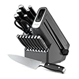 Ninja K32017 Foodi NeverDull Premium Knife System, 17 Piece Knife Block Set with Built-in Sharpener, German Stainless Steel Knives, Black