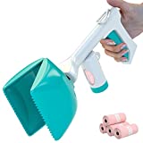 Dnuzo Pet Pooper Scooper, Portable Pooper Picker Upper, Pooper Picker with Attached Cleaning Bag is Suitable for Small and Large Pets. (L(11.8X4 Inch) Blue)