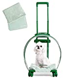 VETRESKA Hard Cat Carrier with Stickers & 2 Mats, Freely Breathe Travel Dog Carrier, Airline Approved Outdoor Cat Crate, Cat Kennel Trolley Case Portable with Silent Wheel for Cats and Dogs