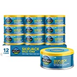 Wild Planet Skipjack Wild Tuna, Sea Salt, Canned Tuna, Pole & Line Sustainably Caught, Non-GMO, Kosher, 5 Ounce Can (Pack of 12)