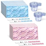 Ovulation & Pregnancy Test Strips Kit: Easy@Home 25 Ovulation Tests 10 Pregnancy Tests & 40 Large Urine Cups – Powered by Premom Ovulation APP | 25LH + 10HCG + 40 Urine Cups