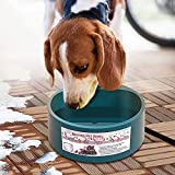 NAMSAN Heated Pet Bowl Outdoor Heated Dog Water Bowl Thermal-Bowl Livestock Heating Dish Provide Drinkable Water in Sub-Freezing Temperature for Cats, Chickens, Squirrels