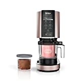 Ninja NC301 CREAMi Ice Cream Maker, for Gelato, Mix-ins, Milkshakes, Sorbet, Smoothie Bowls & More, 7 One-Touch Programs, with (2) Pint Containers & Lids, Compact Size, Perfect for Kids, Rose Gold