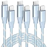 USB C to Lightning Cable 3 Pack 6FT Apple MFi Certified iPhone Charger Fast Charging Type c to Lightning Cable iPhone Fast Charger for iPhone 14 13 12 11 Pro Max Xr Xs 8 and More