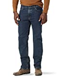 Wrangler Authentics Men’s Regular Fit Comfort Flex Waist Jean, Dark Stonewash, 42W x 32L