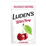 Luden’s Wild Cherry Throat Drops, Sore Throat Relief, 30 Count