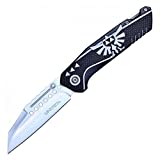 KCCEDGE BEST CUTLERY SOURCE EDC Pocket Knife Camping Accessories Hunting Knife Razor Sharp Edge Folding Knife for Camping Gear Survival Kit Tactical Knife 56003 (Black)
