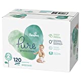 Diapers Size 2, 120 Count – Pampers Pure Protection Disposable Baby Diapers, Hypoallergenic and Unscented Protection, Enormous Pack (Packaging & Prints May Vary)