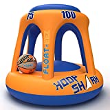 Swimming Pool Basketball Hoop Set by Hoop Shark – Orange/Blue 2022 – Inflatable Hoop with Ball – Perfect for Competitive Water Play and Trick Shots – Ultimate Summer Toy