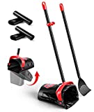 PETNOZ LIFE Large Swivel Bin & Rake Pooper Scooper with 40 Waste Bags, 36″ Long Handle & 4 Bag Hooks Adjustable Dog Pooper Scooper for Large Dogs and Pets, Portable Non-Breakable Dog Poop Scooper