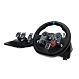 Logitech G29 Driving Force Racing Wheel and Floor Pedals, Real Force Feedback, Stainless Steel Paddle Shifters, Leather Steering Wheel Cover for PS5, PS4, PC, Mac – Black