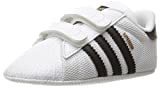 adidas Originals unisex baby Superstar Sneaker, Core White/Black/White, 1 Infant US