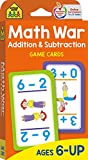 School Zone – Math War Addition & Subtraction Game Cards – Ages 6 and Up, Kindergarten, 1st Grade, 2nd Grade, Math Games, Numbers, Addition & Subtraction Facts, Early Math, and More