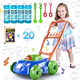 TEMI Bubble Lawn Mower for Kids, Automatic Bubble Mower with Music, Summer Outdoor Backyard Gardening Toys, Push Toys for Toddler, Christmas Birthday Gifts for 3 4 5 6 7 8 Years Old Boys Girls