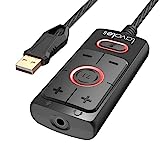 Lavales 7.1 USB Sound Card, External Amp Sound Card with Virtual 7.1 Surround Stereo Sound for Gaming Headsets, USB Audio Adapter with Micphone/Mute/Volume Control,for PC/PS4/Mac/Laptop/Desktops,Hi-Fi
