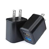 USB Power Adapter, Wall Plug, Ailkin 2-Pack 5V/2.1A Fast Charging Cell Phone Cube Home/Travel Wall Charger Block Box Brick Base for Phone XS/XR/10/8/7, Pad, Samsung Galaxy, LG, HTC, More USB Plug