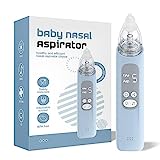 Baby Nasal Aspirator, Electric Nose Sucker with 5 Levels Suction, Soothing Light & Nursery Rhymes